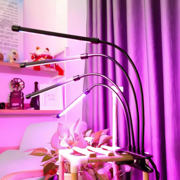 4 Head LED Grow Light with Stand for Indoor Plants